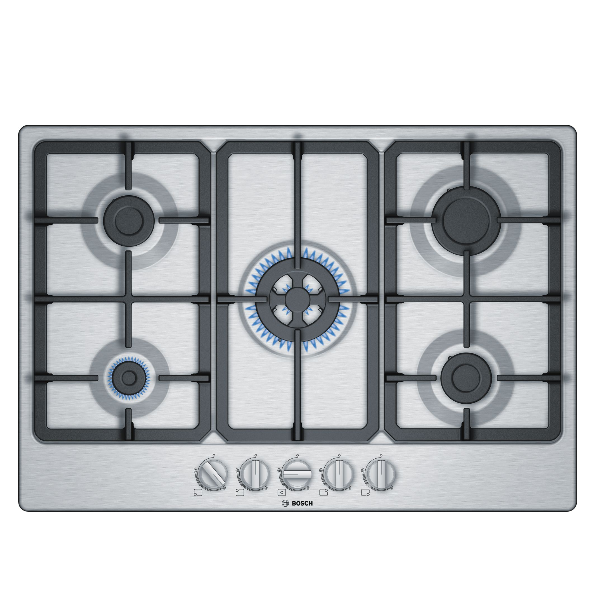 Bosch PIANO GAS PGQ7B5B90 5F 75CM INOX